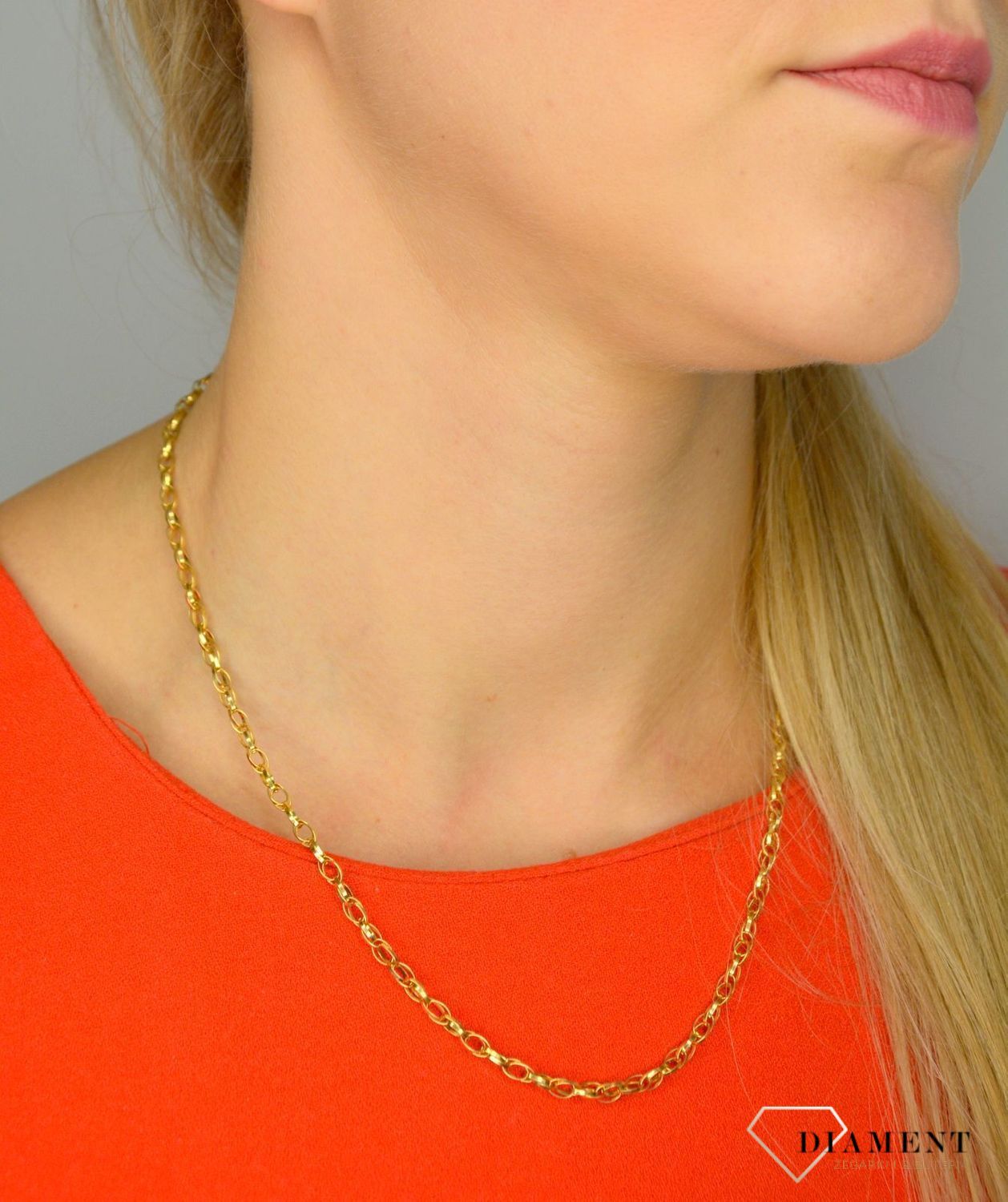 Złoty łańcuszek 585 o szerokości 3,5 mm DIA-LAN-1251-585 3,5mm.jpg